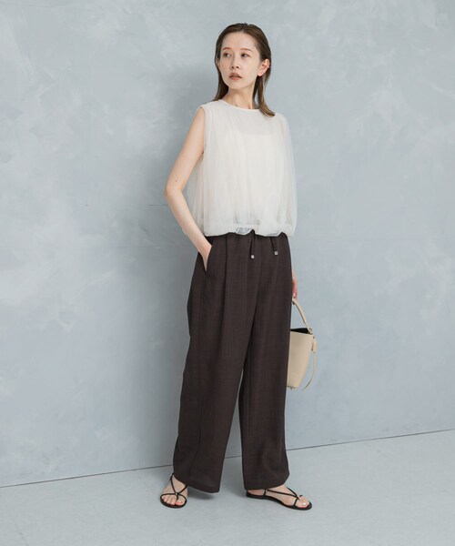 URBAN RESEARCH ROSSO（アーバンリサーチロッソ）の「『UR TECH DRYLUXE』イージードロストパンツ（その他パンツ・レディース・lightkhaki/darkbrown・36/38）」の22枚目の写真