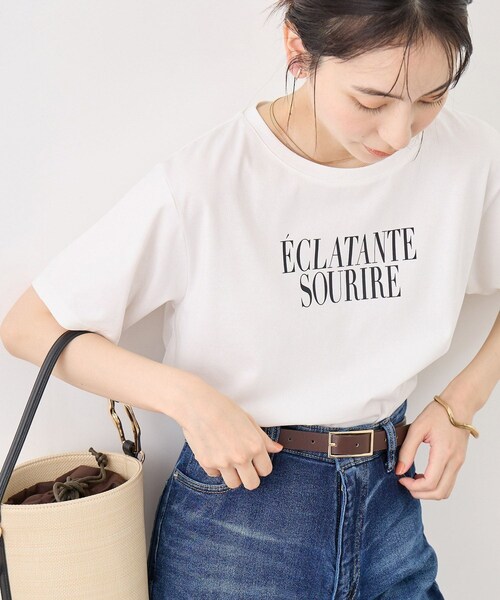 ROPE' PICNIC(ロペピクニック)の「RENUロゴ&フォトアソートプリントTシャツ/UVカット・接触冷感・イージーケア(Tシャツ/カットソー・レディース・ホワイト/ホワイト系・F)」の13枚目の写真