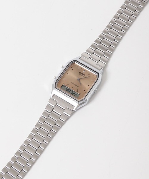 URBAN RESEARCH DOORS(アーバンリサーチドアーズ)の「CASIO スクエアウォッチ(アナログ腕時計・レディース・シルバー/ピンク・-)」の6枚目の写真
