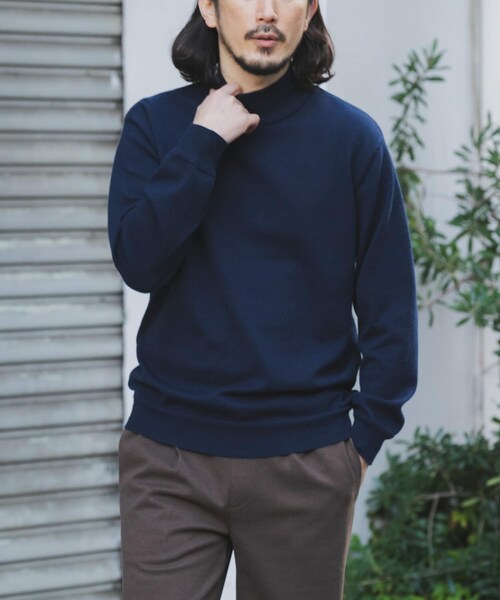 ITEMS URBANRESEARCH(アイテムズ アーバンリサーチ)の「SILK×WOOL MIX ハイネックセーター(ニット/セーター・メンズ・BGD/NVY/BLK・M/L)」の15枚目の写真