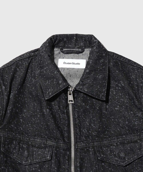 ADAM ET ROPE'(アダムエロペ)の「【Etudes Studio/エチュードストゥディオ】SLIM DENIM JACKET DOTTED(デニムジャケット・メンズ・ブラック・L/M/S)」の5枚目の写真