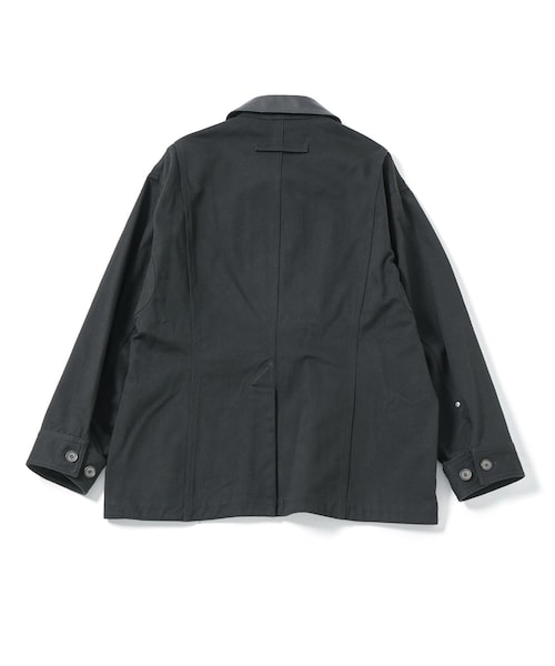 ADAM ET ROPE'（アダムエロペ）の「【KYOU】 NARCOLEPSY Homage Cotton Twill x Leather Jacket（カバーオール・メンズ・ブラック・1/2）」の11枚目の写真