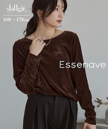 nissen | 高身長　シアーベロアプルオーバー（トールサイズ）Essenave(Tシャツ/カットソー)