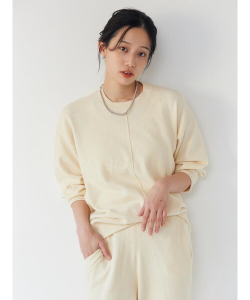 Ungrid（アングリッド）の「ミニループヤーンルーズニット（ニット/セーター・レディース・アイボリー/イエロー/ブラウン・F）」の21枚目の写真