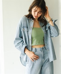 Maison INNESS | ＜2月20日午前11時販売開始＞【i Deni】6.7ozデニムシャツジャケット（はっ水）＜大きいサイズ有＞(シャツ/ブラウス)