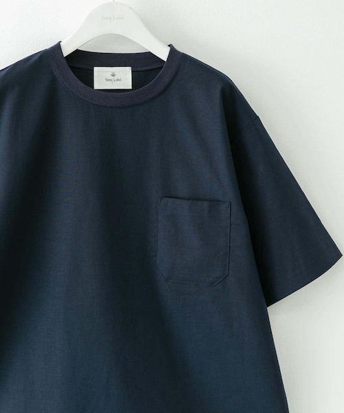 URBAN RESEARCH Sonny Label（アーバンリサーチサニーレーベル）の「『接触冷感/イージーケア』リネン混ショートスリーブTシャツ（Tシャツ/カットソー・メンズ・オフ×ブラック/ブラック/ネイビー/チャコール・M/L/XL）」の3枚目の写真