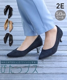 nissen | 【ぴたっプス】ポインテッドトゥ５cmヒールパンプス（ワイズ２E）(パンプス)