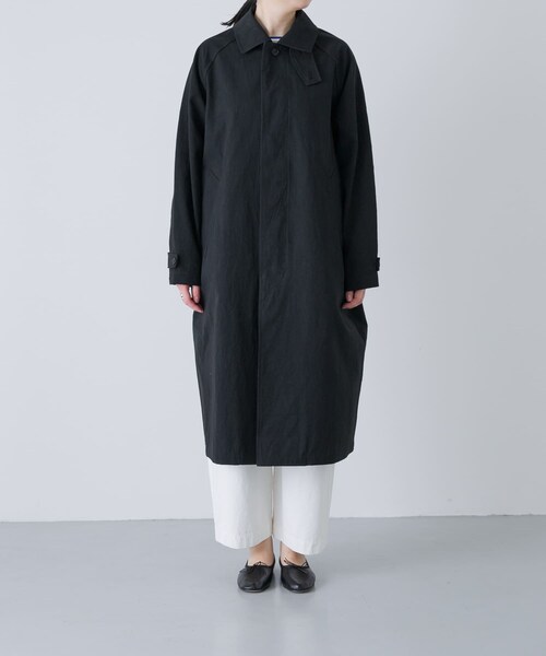 かぐれ（カグレ）の「コットンバルコート（ステンカラーコート・レディース・IVORY/BEIGE/BLACK・Free）」の21枚目の写真