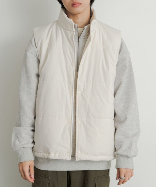 SENSE OF PLACE by URBAN RESEARCH（センスオブプレイスバイアーバンリサーチ）の「パデットドローコードツキベスト（その他アウター・メンズ・GRAY/IVORY/BLACK・M/L）」の7枚目の写真