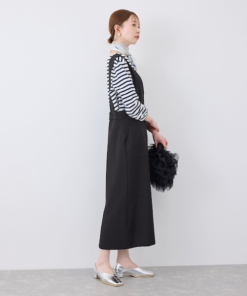 ROPE' PICNIC(ロペピクニック)の「デザインポケットジャンパースカート(ジャンパースカート・レディース・ブラック/ライトグレー/ベージュ・36/38)」の9枚目の写真