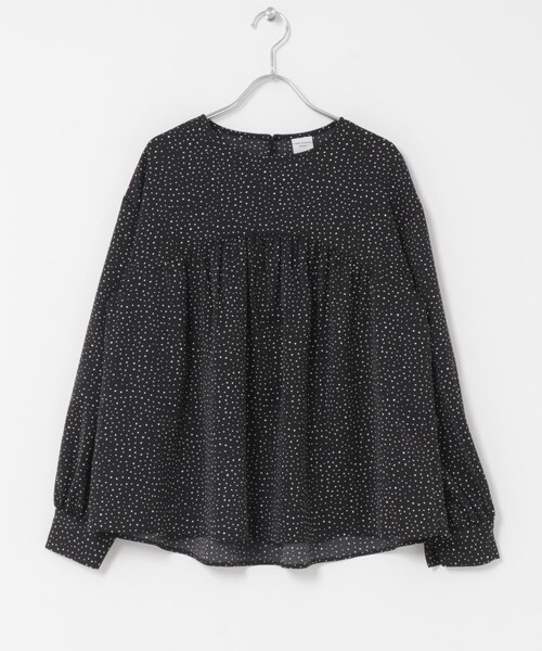URBAN RESEARCH DOORS（アーバンリサーチドアーズ）の「ドットギャザーブラウス（シャツ/ブラウス・レディース・NAVY/BLACK・Free）」の14枚目の写真