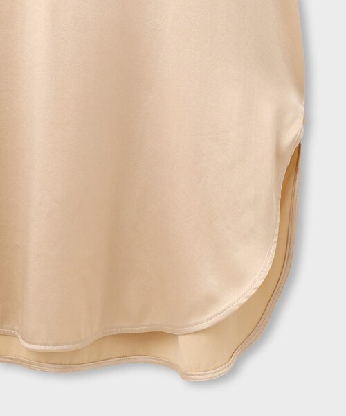 ROPE'（ロペ）の「GWIL SILK SATIN PANTS｜シルクサテンストレッチワンピース（シャツワンピース・レディース・ホワイト/ベージュ・F）」の12枚目の写真