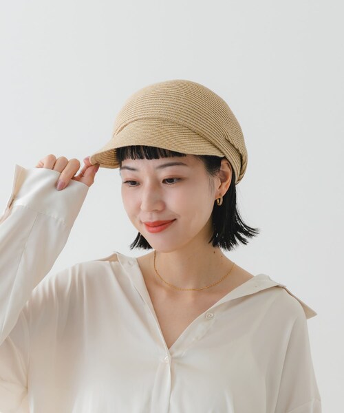 RODE SKO（ロデスコ）の「洗えるたためるキャスケット（キャスケット・レディース・NATURAL/BEIGE/BLACK・one）」の4枚目の写真