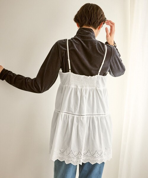 ROPE' PICNIC（ロペピクニック）の「Vネックティアードレースビスチェ（キャミソール・レディース・ホワイト・F）」の7枚目の写真