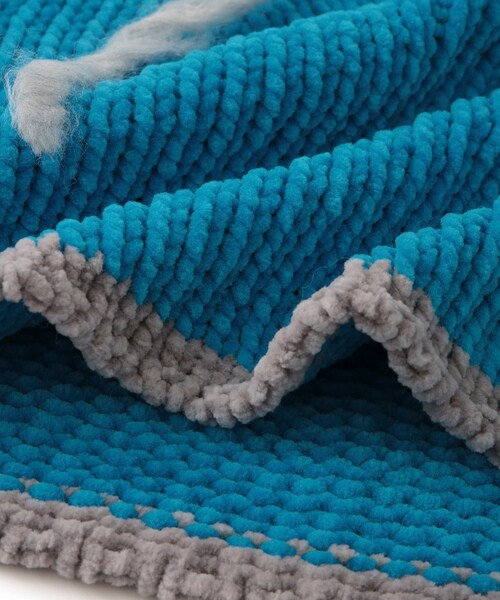 ADAM ET ROPE'（アダムエロペ）の「【BONSAI/ボンサイ】KNIT CHENILLE BALAKLAVA（ニットキャップ/ビーニー・メンズ・ブルー/パープル・F）」の8枚目の写真