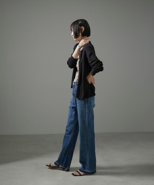 ADAM ET ROPE'（アダムエロペ）の「ブラパッド付タンクトップ-CreamyCotton /クリーミーコットン-（タンクトップ・レディース・ベージュ/ブラック/オフホワイト・F）」の16枚目の写真