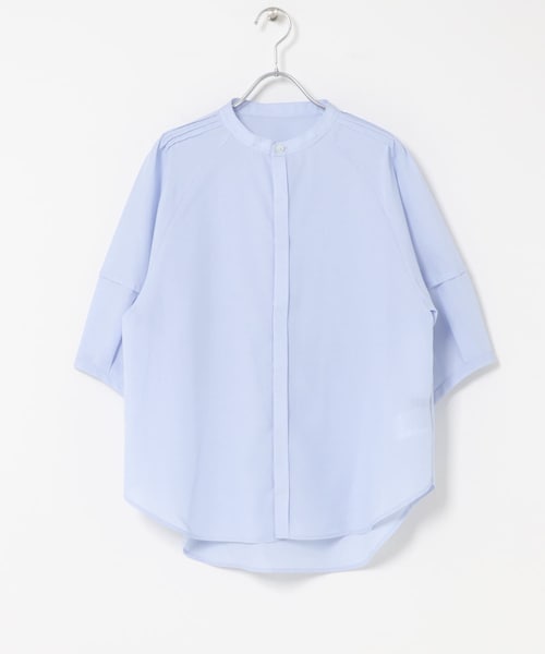 URBAN RESEARCH ROSSO（アーバンリサーチロッソ）の「『WEB/一部店舗限定』UVカットウォッシャブルリネン混シャツ ブラウス（シャツ/ブラウス・レディース・OFF WHITE/YELLOW/BROWN/SAX/NAVY・Free）」の3枚目の写真