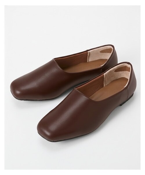 nissen（ニッセン）の「【ゆったり幅広】甲深スクエアトゥパンプスシューズ（ワイズ４Ｅ）ACQUA PALETTE（アクアパレット）（バレエシューズ・メンズ・黒/ブラウン・M=23.0~23.5cm/4E/L=24.0~24.5cm/4E/LL=25.0~25.5cm/4E/3L=26.0~26.5cm/4E）」の6枚目の写真