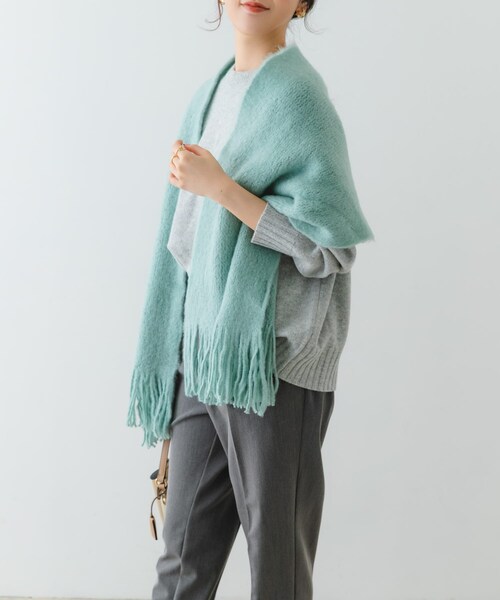 RODE SKO（ロデスコ）の「ラッセル起毛マフラー（マフラー・レディース・GRAY/OFF/MINT・one）」の3枚目の写真