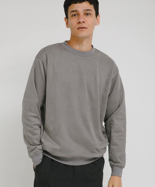 URBAN RESEARCH Sonny Label（アーバンリサーチサニーレーベル）の「クリーミータッチクルーネックプルオーバー（スウェット・メンズ・グレージュ/チャコール/ブルー・M/L/XL）」の6枚目の写真