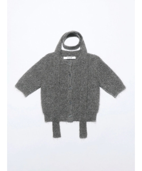 EMODA（エモダ）の「【VEQUM】HALF SLEEVE KNIT CD（その他・レディース・グレー/ブラック/ネイビー/ブラウン・F）」の2枚目の写真