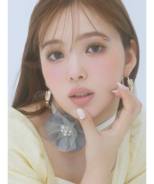 CALNAMUR（カルナムール）の「SHEER 3D FLOWER 2WAY CHORKER/シアー3Dフラワー2WAYチョーカー（ネックレス・レディース・グレー/ピンク・F）」の3枚目の写真