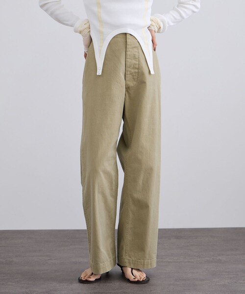 ADAM ET ROPE'(アダムエロペ)の「【J'aDoRe・一部店舗限定】【COUTURE D'ADAM(クチュール ド アダム)】OLD CHINO(その他パンツ・レディース・ベージュ・29/30/31)」の8枚目の写真