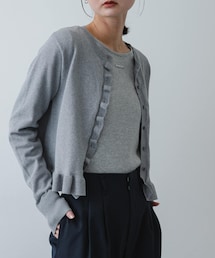 SENSE OF PLACE by URBAN RESEARCH | 『洗濯可』フリルトリムニットカーディガン(ニット/セーター)