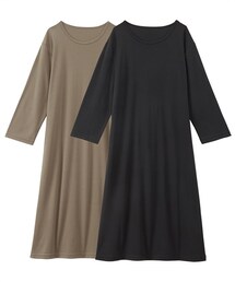 nissen | 3秒ルームワンピース2枚組（綿混・長袖）(ルームウェア/パジャマ)