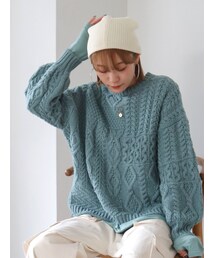 Ungrid | 【WEB限定】パッチワークケーブルニット(ニット/セーター)