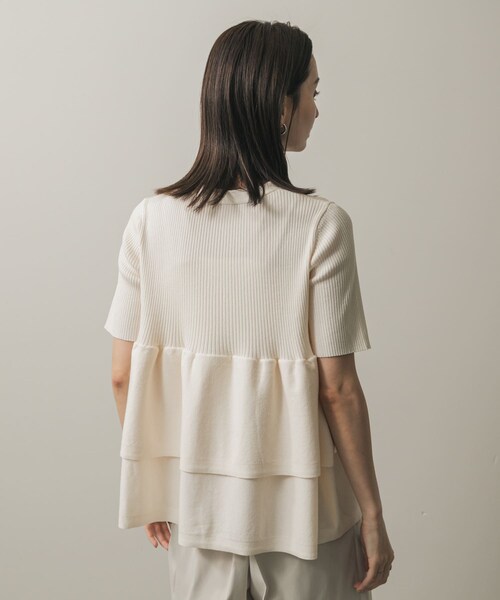 SENSE OF PLACE by URBAN RESEARCH（センスオブプレイスバイアーバンリサーチ）の「『WEB限定』ペプラムカーディガン(半袖)（カーディガン/ボレロ・レディース・IVORY/CHARCOAL/ORANGE・one）」の19枚目の写真
