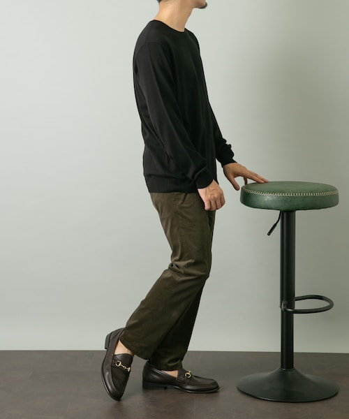 URBAN RESEARCH ROSSO（アーバンリサーチロッソ）の「『一部WEB限定カラー』『XLサイズあり』『UR TECH』ハイゲージクルーネックニット（ニット/セーター・メンズ・GRAY/BEIGE/NAVY/BLACK/L.BROWN・M/L/XL）」の18枚目の写真