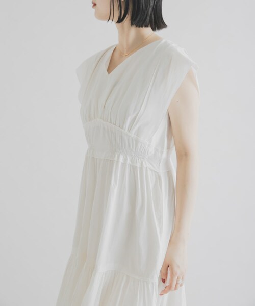 THE GOODLAND MARKET（ザグッドランドマーケット）の「FANAKA　ギャザードレス（ワンピース・レディース・NAVY/WHITE・Free）」の9枚目の写真
