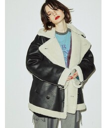 jouetie | フェイクムートンPコート(ブルゾン)