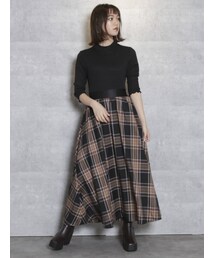 dazzlin | バイカラーロングコンビワンピース(ワンピース)