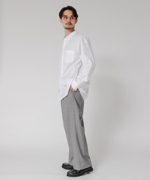 URBAN RESEARCH（アーバンリサーチ）の「THOMAS MASON OVER SHIRTS（シャツ/ブラウス・メンズ・WHITE/ROYAL/TEAL BLUE/IVORY ST/NAVY ST・S/M/L/XL）」の14枚目の写真