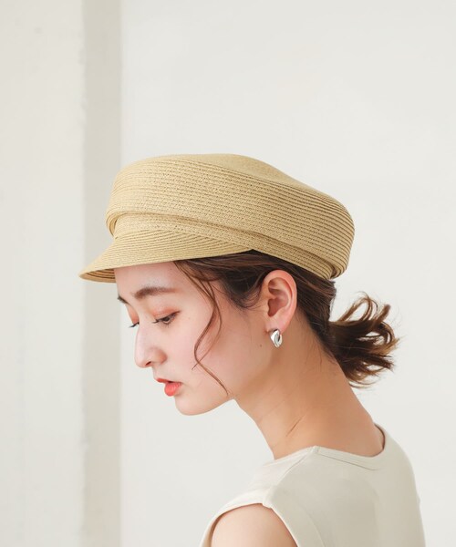 SENSE OF PLACE by URBAN RESEARCH(センスオブプレイスバイアーバンリサーチ)の「ペーパーキャスケット(キャスケット・レディース・IVORY/BROWN/BEIGE・one/One)」の13枚目の写真