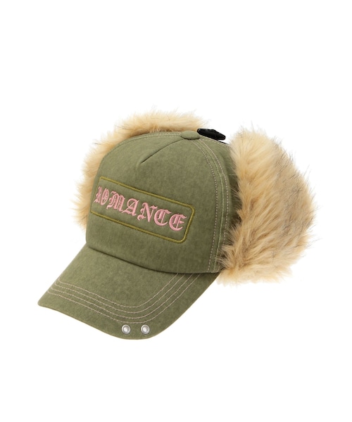 jouetie（ジュエティ）の「フラップファーハトメキャップ（キャップ・レディース・ブラック/カーキ/ブラウン・F）」の6枚目の写真