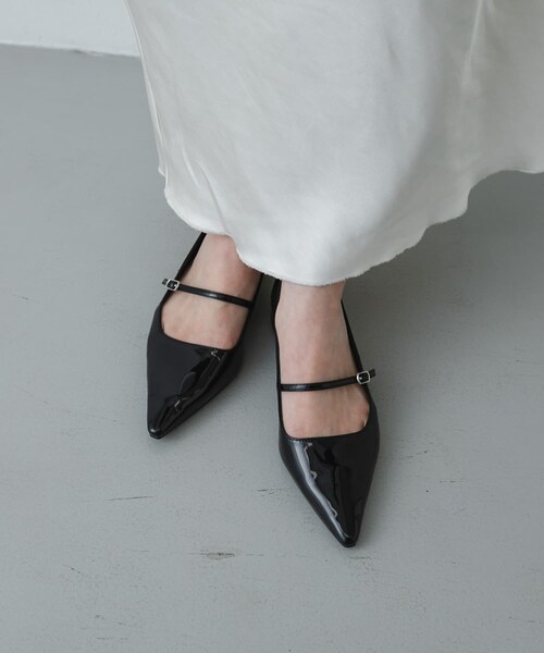 SENSE OF PLACE by URBAN RESEARCH（センスオブプレイスバイアーバンリサーチ）の「『抗菌』ポインテッドフラットパンプス（パンプス・レディース・BLACK/IVORY・S/M/L）」の13枚目の写真