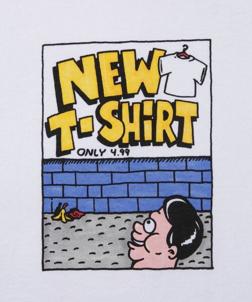 ADAM ET ROPE'(アダムエロペ)の「【POLAR SKATE CO./ポーラー スケートカンパニー】TEE NEW T-SHIRT(Tシャツ/カットソー・メンズ・ホワイト・L/M)」の5枚目の写真