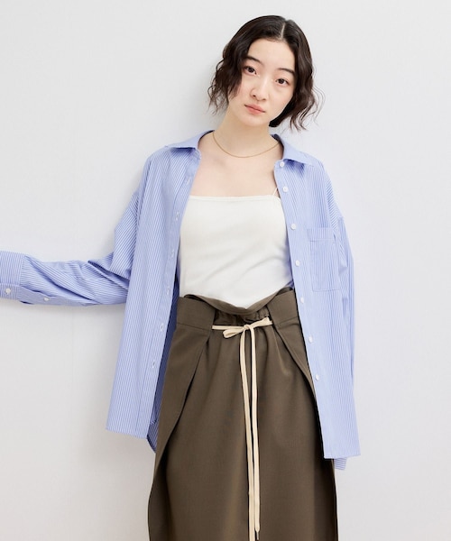 ADAM ET ROPE'(アダムエロペ)の「【WEB限定】ブロードカラーシャツ(シャツ/ブラウス・レディース・ブラック/ブルー系/サックス/ピンク・F)」の3枚目の写真