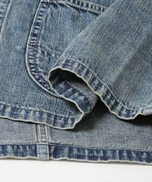 URBAN RESEARCH（アーバンリサーチ）の「ULTERIOR　FADED LIGHT DENIM SHORT COVERALL（カバーオール・メンズ・FADED BLUE・3/4）」の10枚目の写真