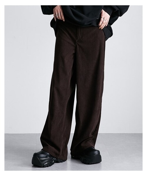 nissen（ニッセン）の「【Soiunique】コーデュロイ超ワイドパンツ（パンツ・レディース・グリーン/ダークブラウン/ベージュ/ブラック/アイボリー・M/L/LL）」の17枚目の写真