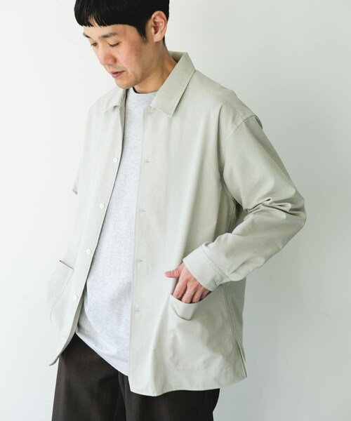 URBAN RESEARCH DOORS（アーバンリサーチドアーズ）の「『イージーケア/速乾/UVカット』クイックドライロングスリーブシャツカバーオール（カバーオール・メンズ・CHALK/YELLOW/BLUEGREEN/NAVY・M/L）」の5枚目の写真