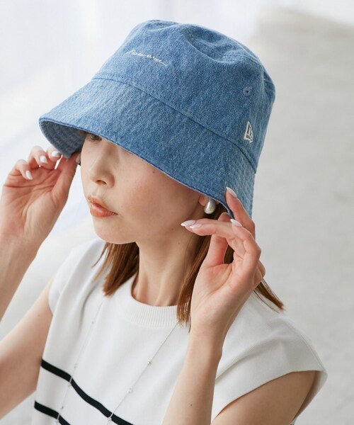 ROPE' PICNIC（ロペピクニック）の「【NEW ERA(R)/ニューエラ別注】STATE OF NY DOWN HAT/リンクコーデ（ハット・レディース・ブラック/ベージュ系/ブルー系・F）」の9枚目の写真