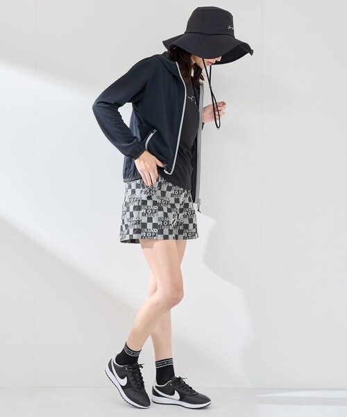 ROPE'（ロペ）の「【UV】【吸水速乾】エコカノコ配色使い長袖パーカー（パーカー・レディース・ブラック/ホワイト/ライトグリーン・L/M/S）」の15枚目の写真