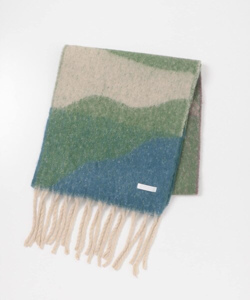SENSE OF PLACE by URBAN RESEARCH(センスオブプレイスバイアーバンリサーチ)の「パターンボリューム大判マフラー(マフラー・メンズ・IVORY/BROWN/GREEN・One)」の15枚目の写真