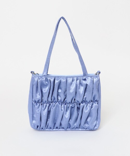 KBF（ケイビーエフ）の「サテンギャザーハンドBAG（ハンドバッグ・レディース・IVORY/BLUE/PINK・one）」の17枚目の写真