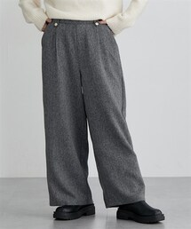 nissen | ミックスヘリンボーンワイドパンツ［Soiunique］(パンツ)