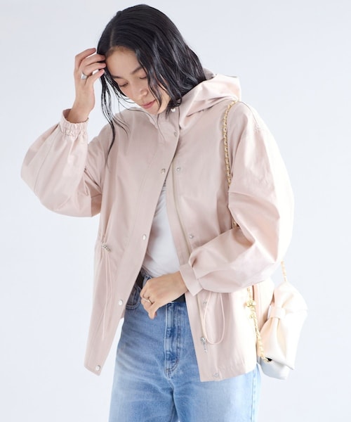 VIS（ビス）の「ウエストマークナイロンジャケット/スプリングマウンテンパーカー（ナイロンジャケット・レディース・オフホワイト/ベージュ/ネイビー/ピンク・F）」の17枚目の写真